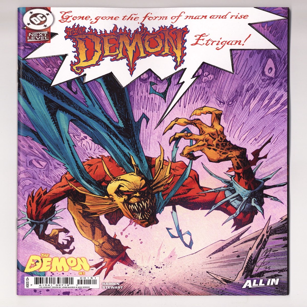 Demon Vol 4 #1 NM (9.4) Mccrea Incentive Variant