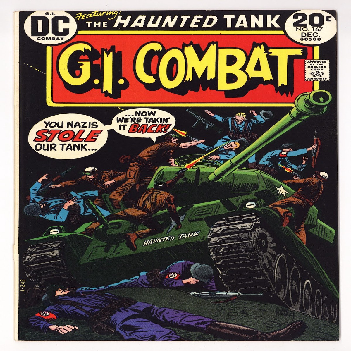 G.I. Combat Vol 1 167 Mid Grade Bottom Staple Detached (1973)