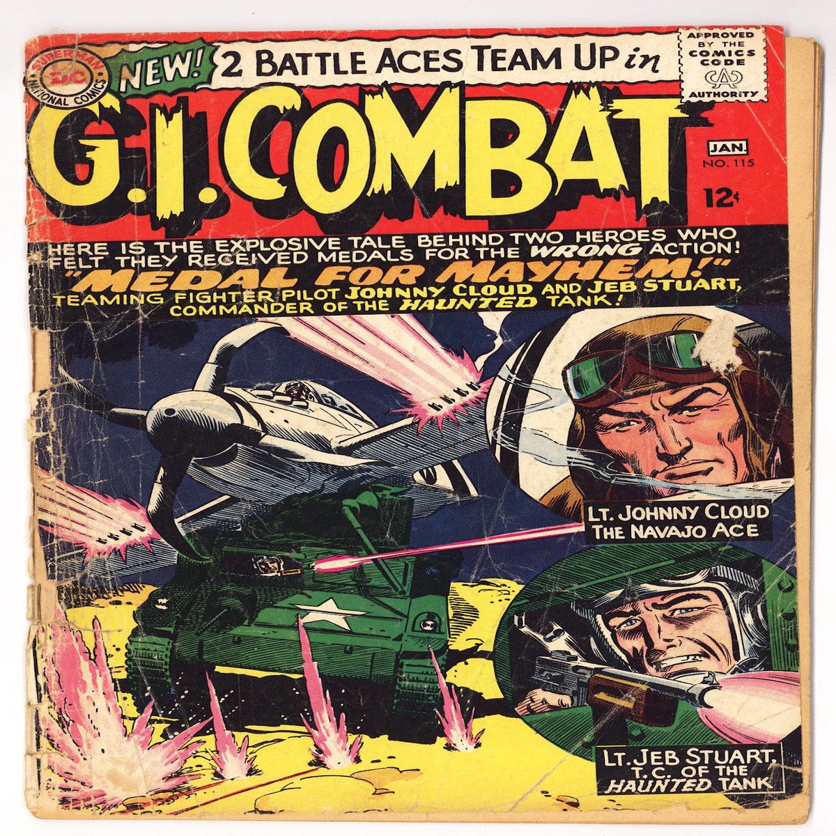 G.I. Combat Vol 1 115 Very Low Grade Cover Detached (1965)