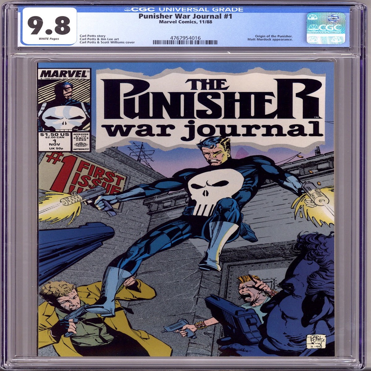 New Arrival The Punisher War Journal Vol 1 1 CGC 9.8 (NM/M) (1988)