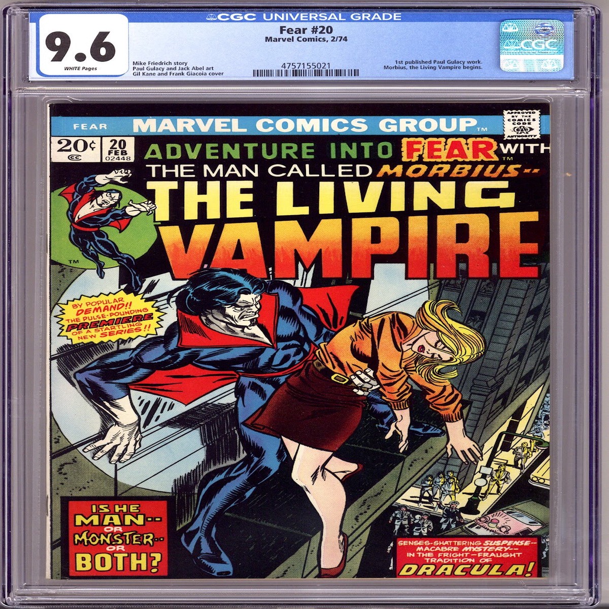 Fear 20 CGC 9.6 (NM+) (1974)