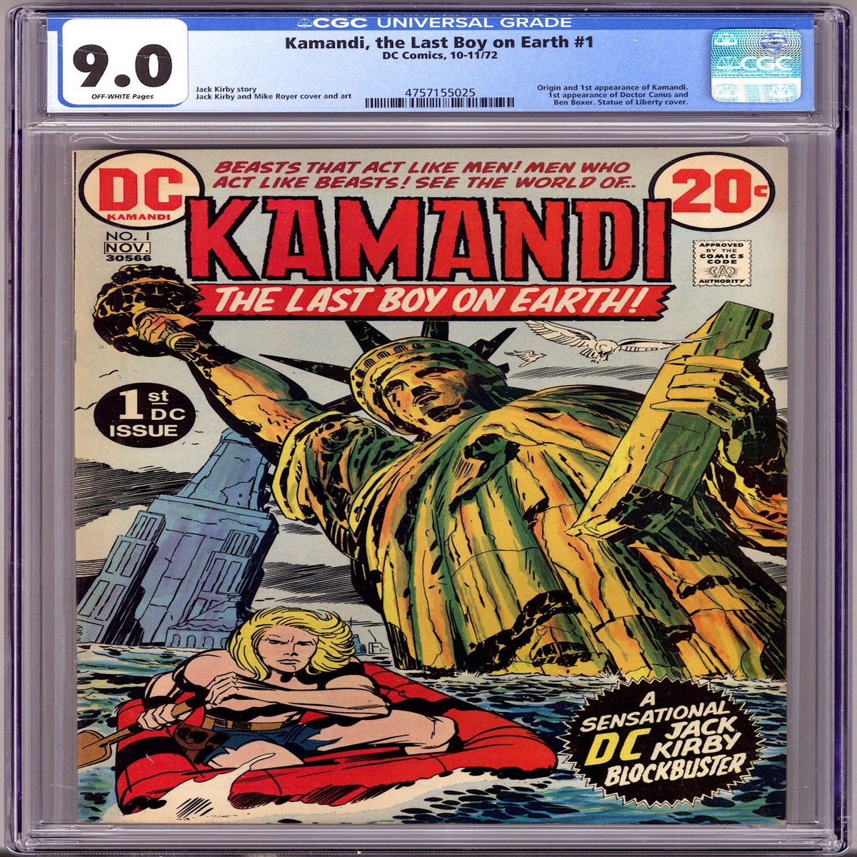 Kamandi, the Last Boy on Earth 1 CGC 9.0 (VF/NM) (1972)