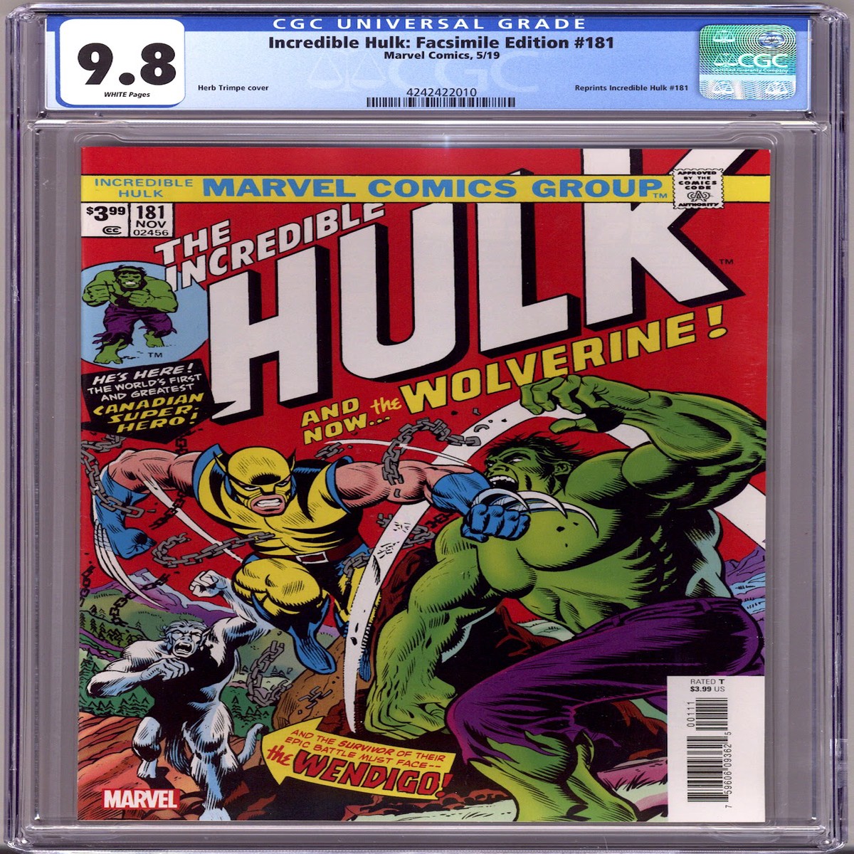 Incredible Hulk #181 Facsimile Edition [nn] CGC 9.8 (NM/M) (2019)