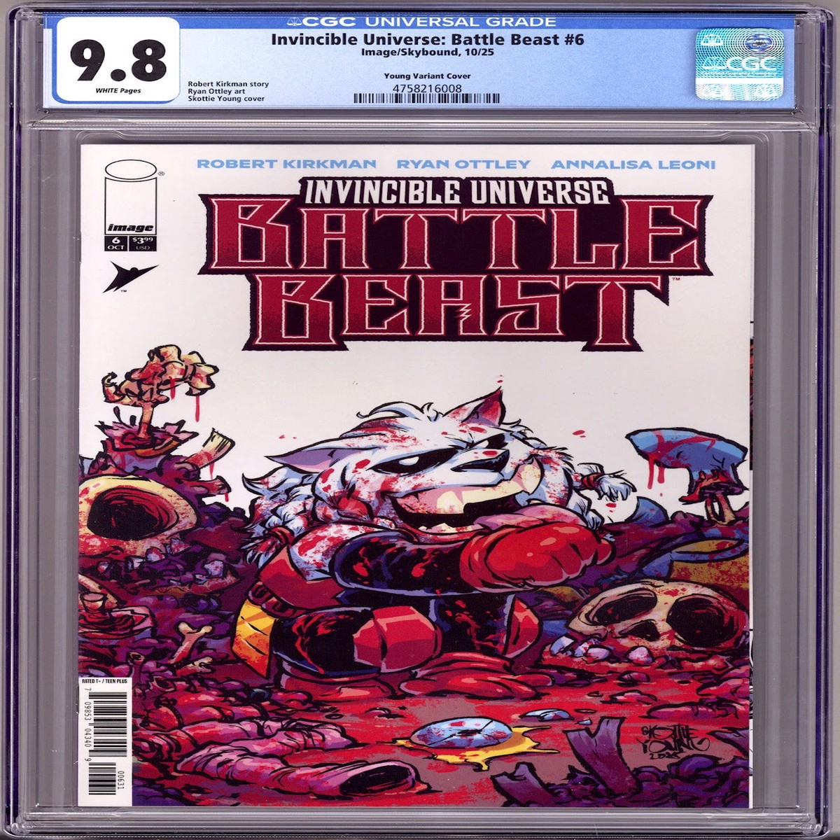 Invincible Universe: Battle Beast 6 CGC 9.8 (NM/M) (2025) Young Exclusive Variant