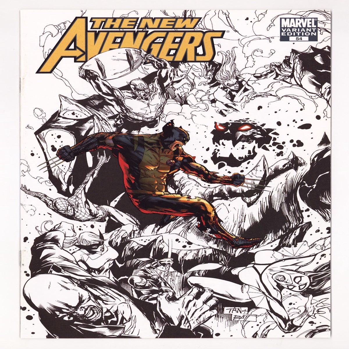 New Avengers Vol 1 54 VF+ (8.5) (2009) Tan Convention Variant