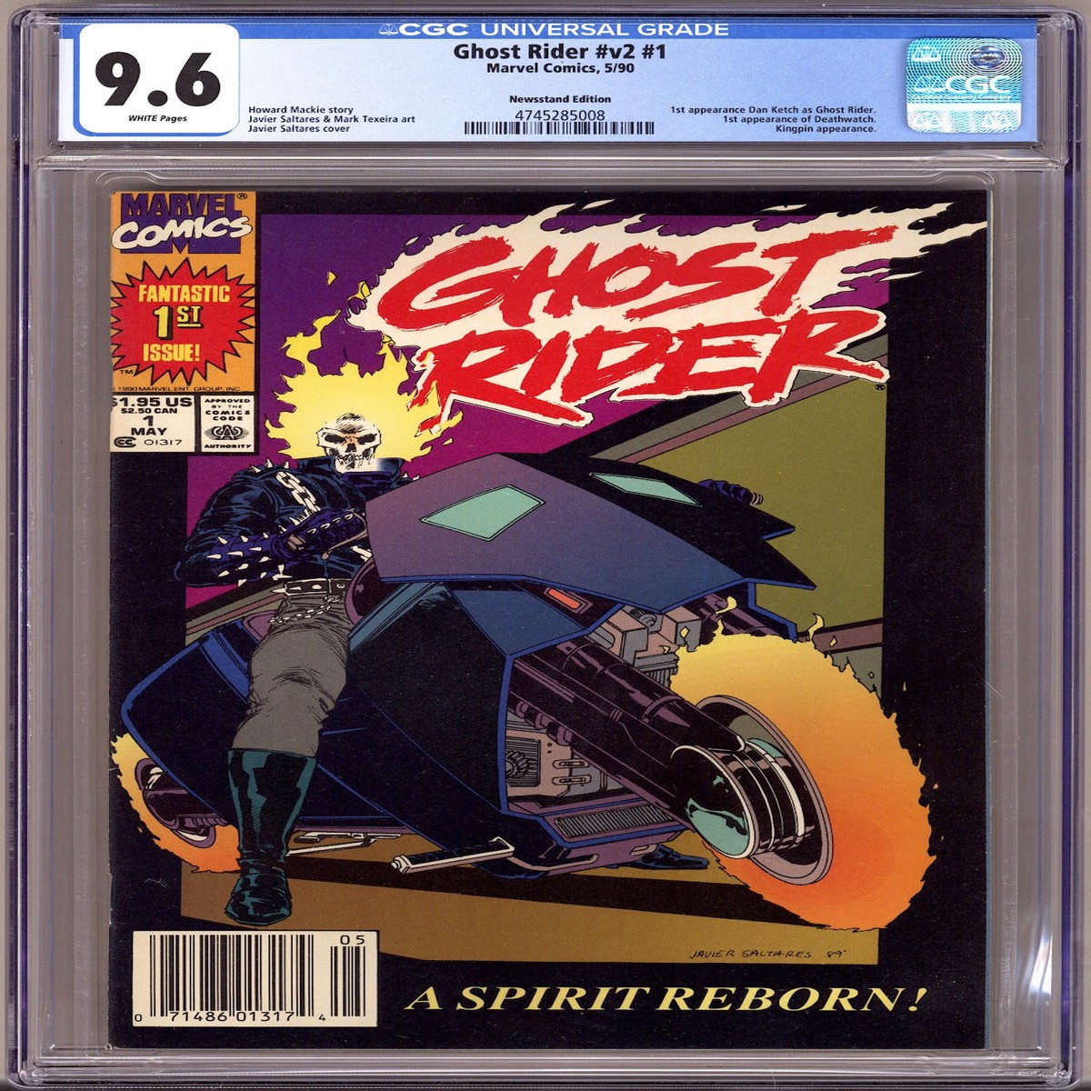Ghost Rider Vol 2 1 CGC 9.6 (NM+) (1990) Newsstand