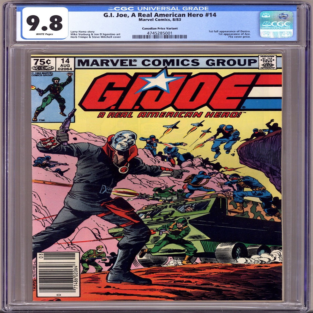 G.I. Joe, A Real American Hero 14 CGC 9.8 (NM/M) (1983) Canadian Price Variant