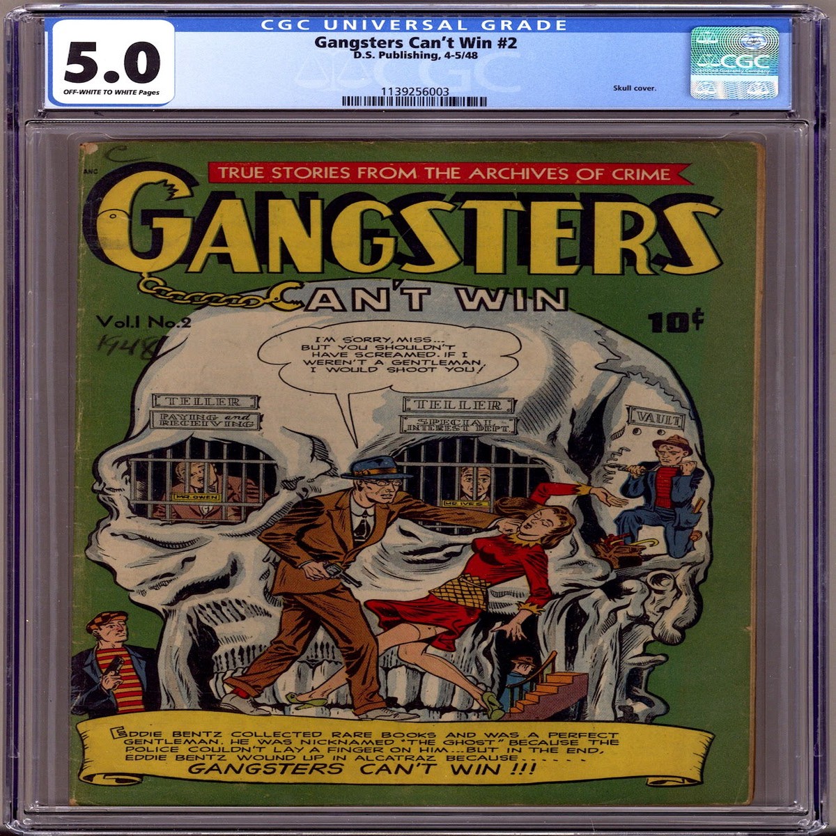 Gangsters Can’t Win Vol 1 2 CGC 5.0 (VG/FN) (1948)