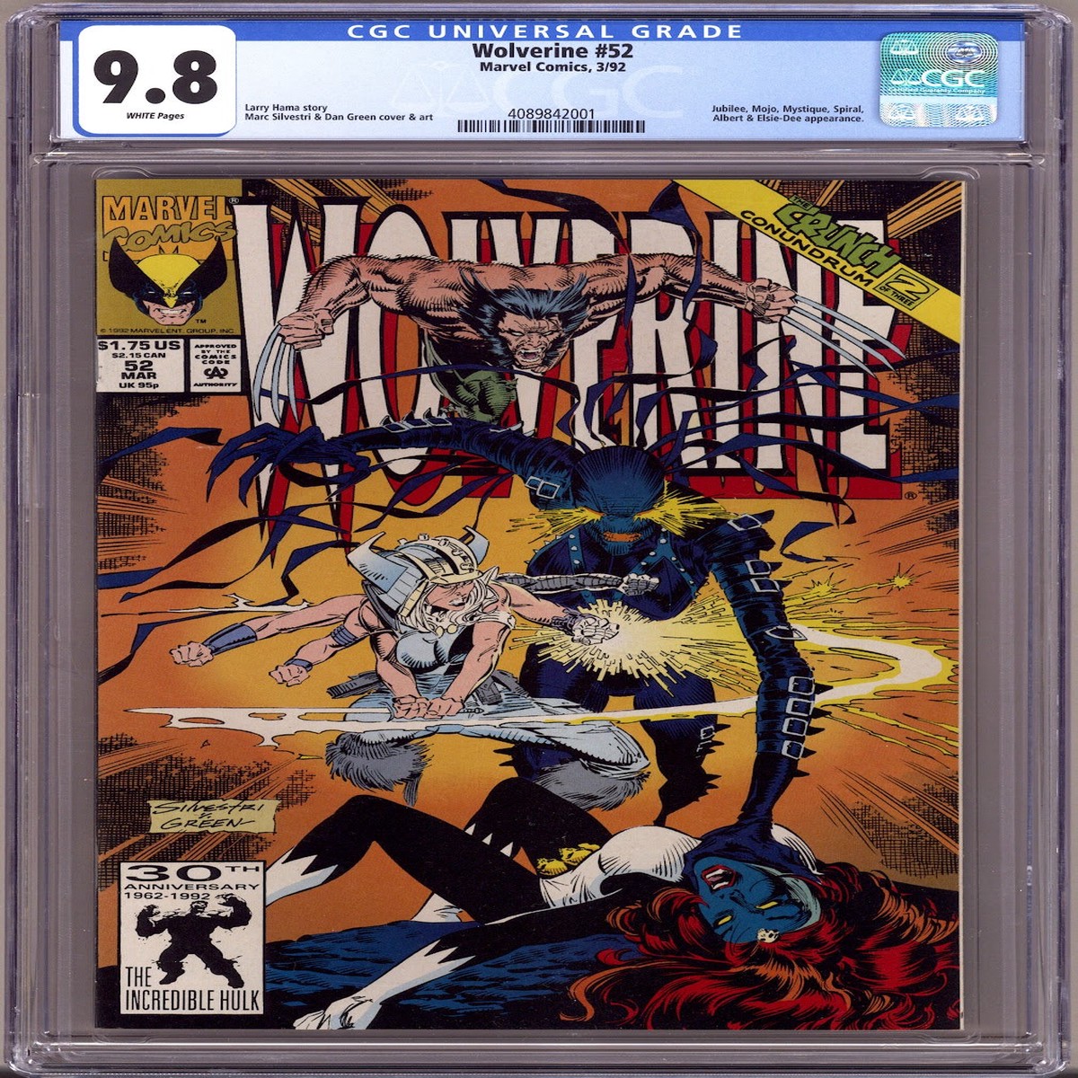 Wolverine Vol 2 52 CGC 9.8 (NM/M) (1992)