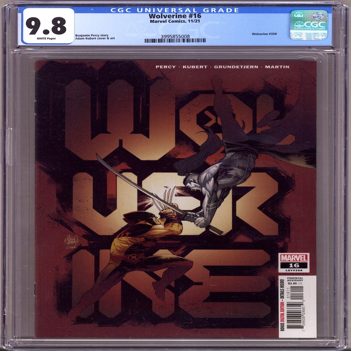 Wolverine Vol 7 16 (358) CGC 9.8 (NM/M) (2021)