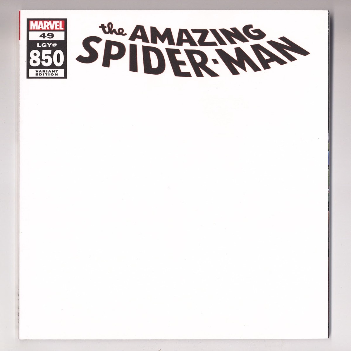 Amazing Spider-Man Vol 5 49 (850) High Grade (2020) Blank Variant