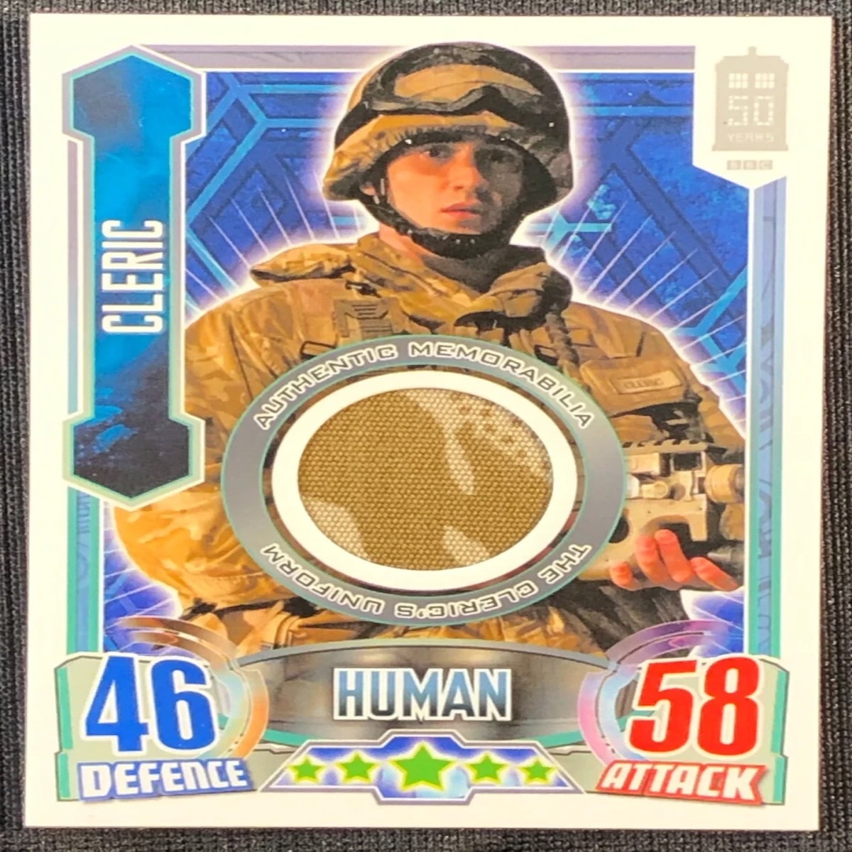 Doctor Who: Topps 50th Anniversary ALIEN ATTAX - Memorabilia/Costume Relic Card - CLERIC