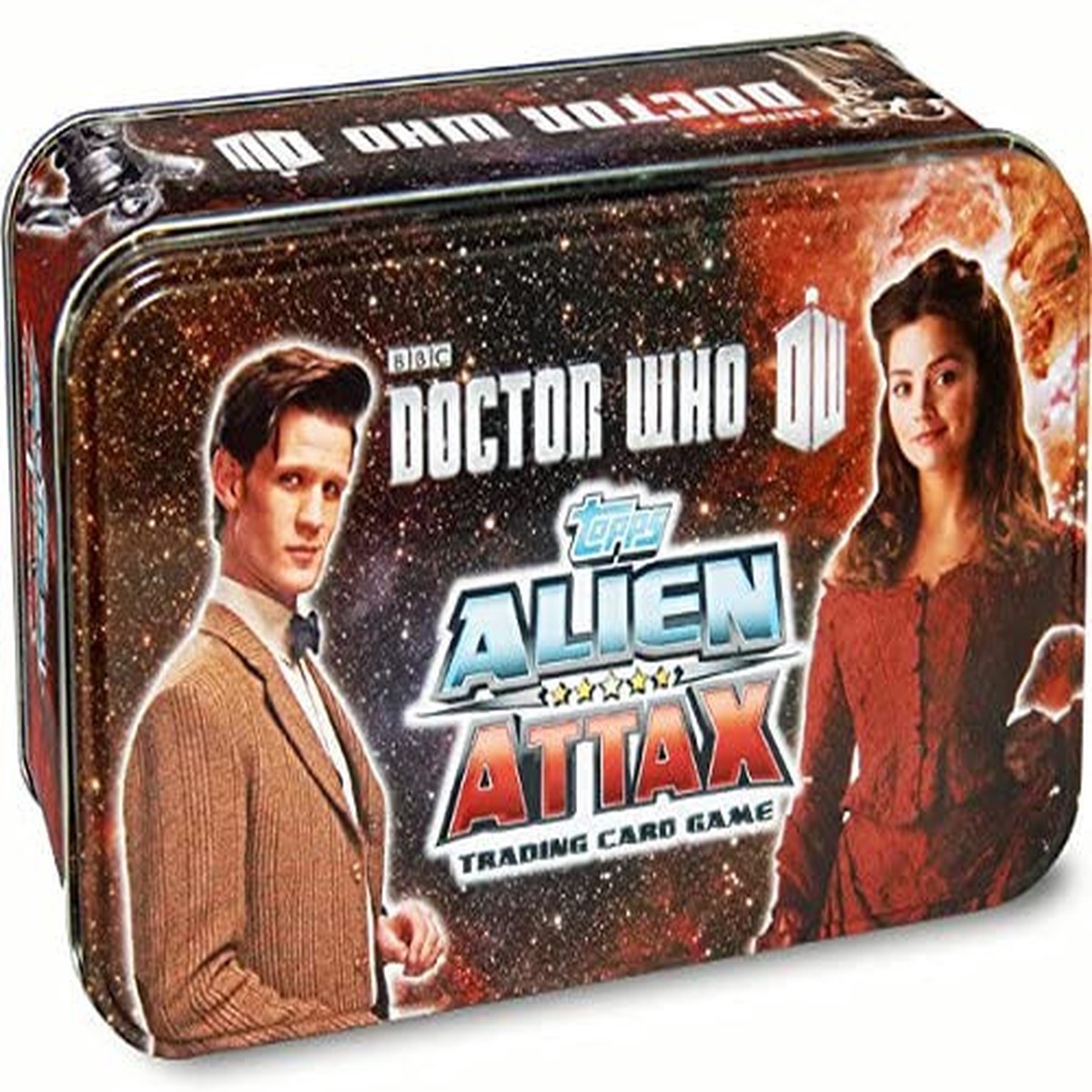 Doctor Who: Topps ALIEN ATTAX Trading Card Game Collectors Tin (30 Cards & Special Animotion Card)