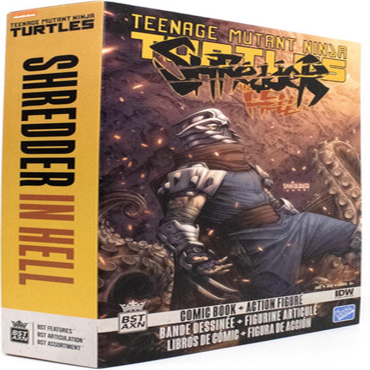 The Loyal Subjects Teenage Mutant Ninja Turtles BST AXN Shredder in Hell 6-inch Action Figure & IDW Issue #1 Shredder in Hell Miniseries Comic